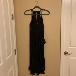 BCBGeneration Black Faux Wrap Mini Dress